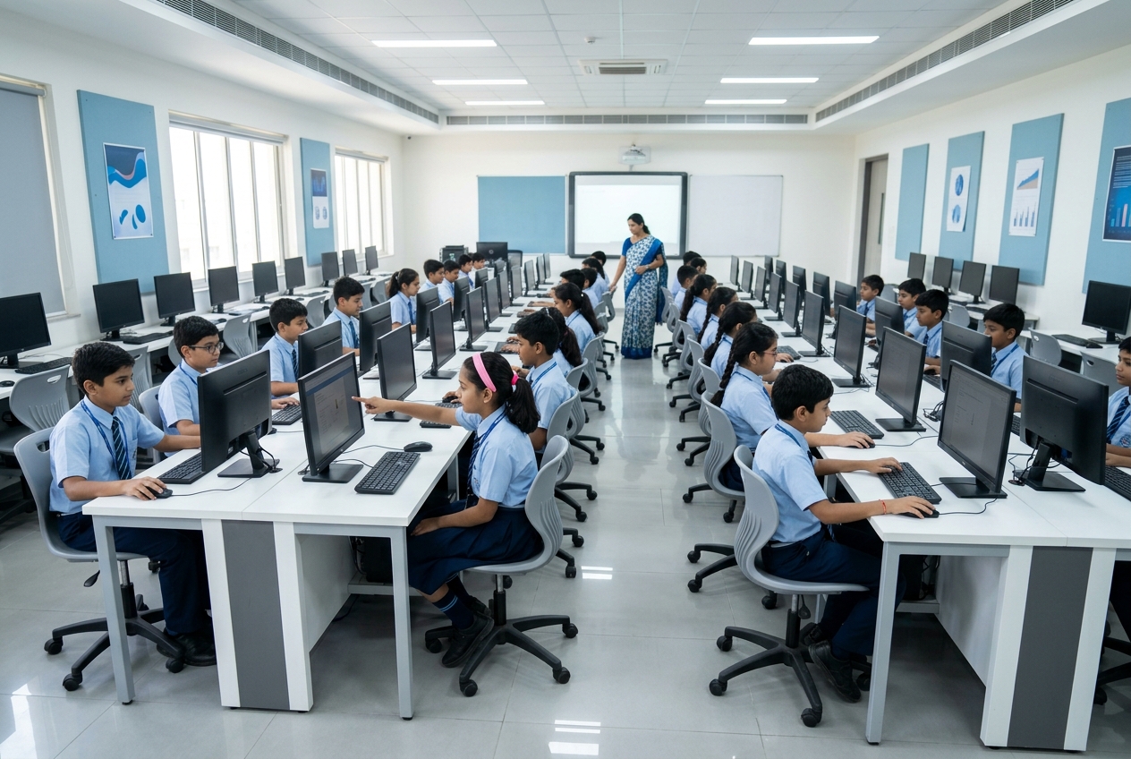 ICT computer laboratory in an educational institution